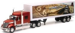 // NEW RAY - 1:32 HAULER INTERNATIONAL AVEC REMORQUE-FOURGON